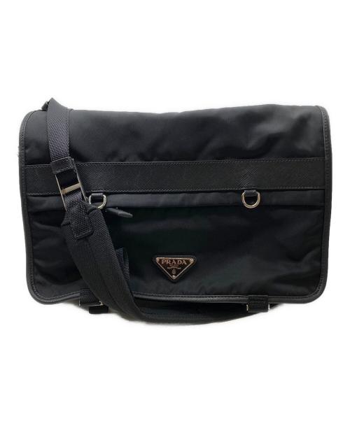 PRADA（プラダ）PRADA (プラダ) TESSUTO MONTAGN  ショルダーバッグ ブラックの古着・服飾アイテム