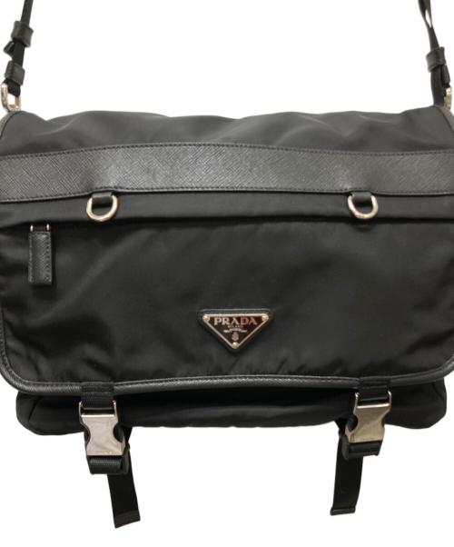 PRADA（プラダ）PRADA (プラダ) TESSUTO MONTAGN  ショルダーバッグ ブラックの古着・服飾アイテム