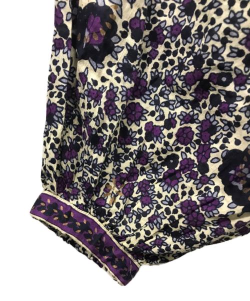 ne quittez pas（ヌキテパ）ne quittez pas (ヌキテパ) C.VOILE ETHNIC PRINT DRESS ネイビー×パープル サイズ:Freeの古着・服飾アイテム