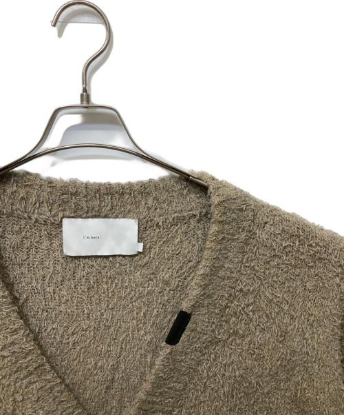 i`m here:（アイムヒアー）i`m here: (アイムヒアー) COTTON SHAGGY CARDIGAN ベージュ サイズ:M 未使用品の古着・服飾アイテム