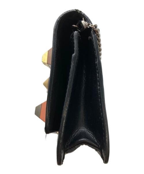 FENDI（フェンディ）FENDI (フェンディ) チェーンレインボースタッズショルダーバッグ ブラックの古着・服飾アイテム