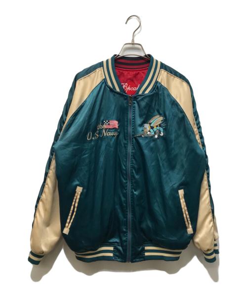 STRUGGLE FAMILY（ストラグルファミリー）STRUGGLE FAMILY (ストラグルファミリー) スカジャン レッド×グリーン サイズ:2XLの古着・服飾アイテム