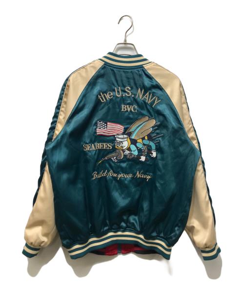 STRUGGLE FAMILY（ストラグルファミリー）STRUGGLE FAMILY (ストラグルファミリー) スカジャン レッド×グリーン サイズ:2XLの古着・服飾アイテム