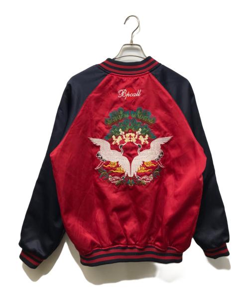 STRUGGLE FAMILY（ストラグルファミリー）STRUGGLE FAMILY (ストラグルファミリー) スカジャン レッド×グリーン サイズ:2XLの古着・服飾アイテム