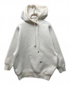 MADISON BLUEマディソンブルー）の古着「ビッグニットフーディ」｜ホワイト