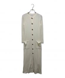 MADISON BLUE（マディソンブルー）の古着「リブロングカーディガン」｜ホワイト