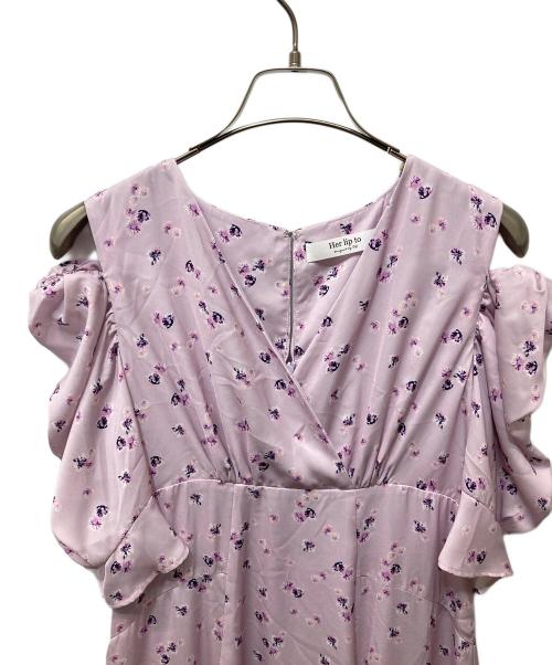 HER LIP TO（ハーリップトゥ）HER LIP TO (ハーリップトゥ) Marguerite Open Shoulder Dress ピンク サイズ:Mの古着・服飾アイテム
