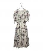 HER LIP TOハーリップトゥ）の古着「Full Of Love Long Dress」｜アイボリー×パープル