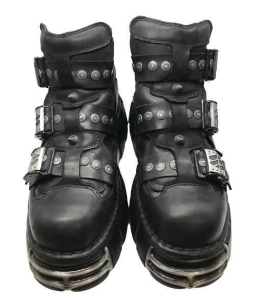 NEW ROCK（ニューロック）new rock (ニューロック) ANKLE BOOT METALLIC ブラック サイズ:42の古着・服飾アイテム