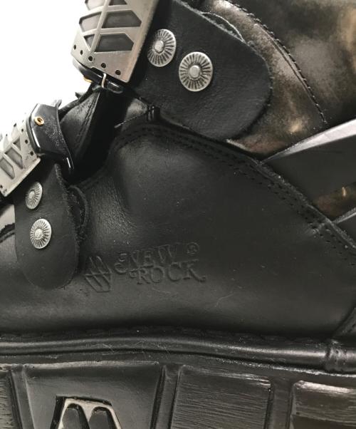 NEW ROCK（ニューロック）new rock (ニューロック) ANKLE BOOT METALLIC ブラック サイズ:42の古着・服飾アイテム