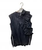 Ujohウジョー）の古着「フリルディティールプルオーバー」｜ネイビー