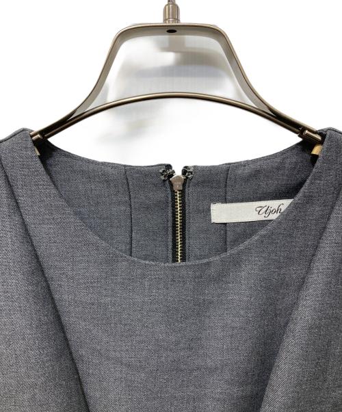 Ujoh（ウジョー）UJOH (ウジョー) 異素材切替ワンピース グレー サイズ:2の古着・服飾アイテム