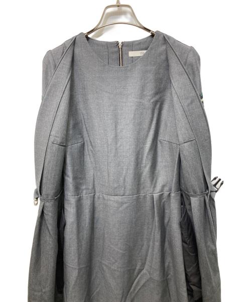 Ujoh（ウジョー）UJOH (ウジョー) 異素材切替ワンピース グレー サイズ:2の古着・服飾アイテム