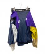 NIKE×sacaiナイキ×サカイ）の古着「再構築ナイロンスカート」｜ネイビー