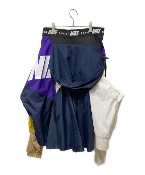 NIKE（ナイキ）NIKE (ナイキ) sacai (サカイ) 再構築ナイロンスカート ネイビー サイズ:SIZE Mの古着・服飾アイテム