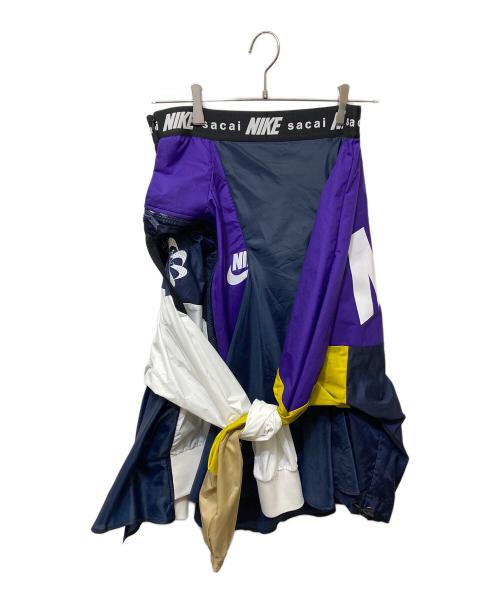 NIKE（ナイキ）NIKE (ナイキ) sacai (サカイ) 再構築ナイロンスカート ネイビー サイズ:SIZE Mの古着・服飾アイテム