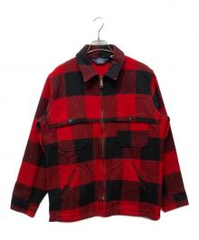 WOOLRICH（ウールリッチ）の古着「バッファローチェックスタッグジャケット」｜レッド×ブラック