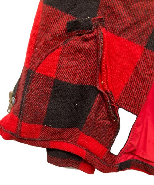 WOOLRICH（ウールリッチ）WOOLRICH (ウールリッチ) バッファローチェックスタッグジャケット レッド×ブラック サイズ:Mの古着・服飾アイテム