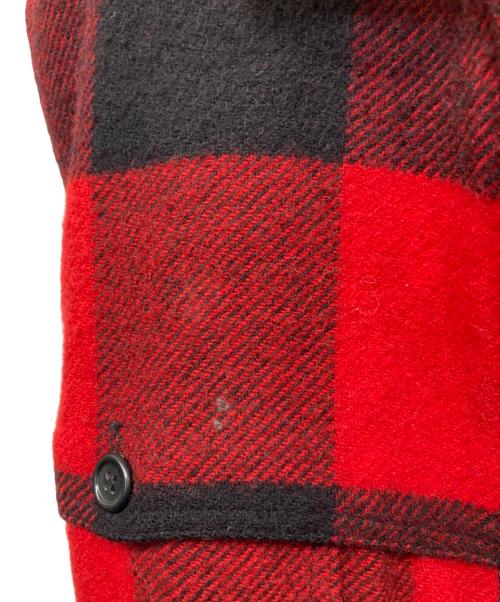 WOOLRICH（ウールリッチ）WOOLRICH (ウールリッチ) バッファローチェックスタッグジャケット レッド×ブラック サイズ:Mの古着・服飾アイテム