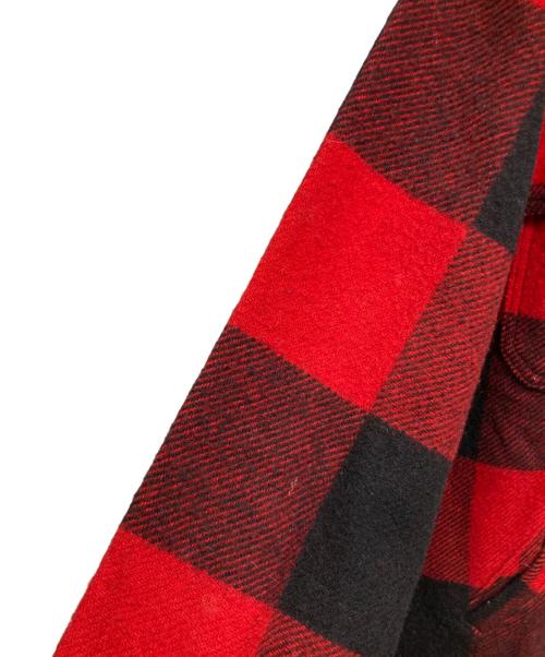 WOOLRICH（ウールリッチ）WOOLRICH (ウールリッチ) バッファローチェックスタッグジャケット レッド×ブラック サイズ:Mの古着・服飾アイテム