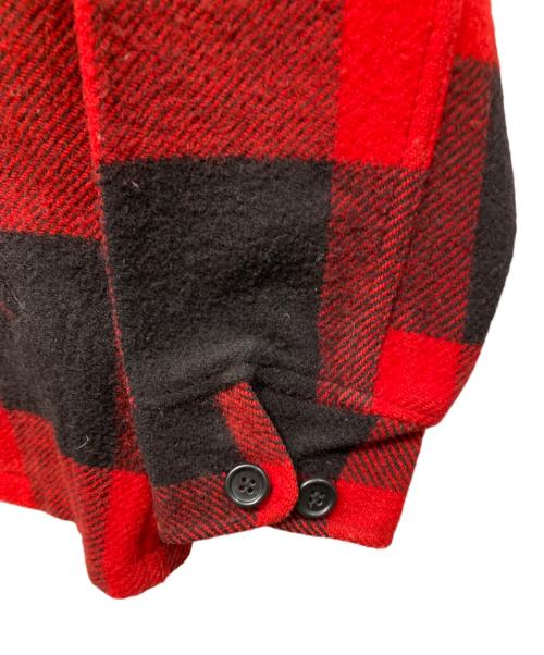 WOOLRICH（ウールリッチ）WOOLRICH (ウールリッチ) バッファローチェックスタッグジャケット レッド×ブラック サイズ:Mの古着・服飾アイテム