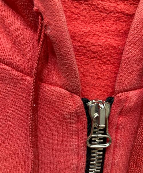 BALMAIN（バルマン）BALMAIN (バルマン) ダメージフーデッドベスト レッド サイズ:Sの古着・服飾アイテム