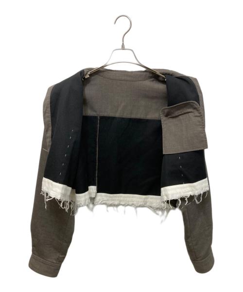 MAISON SPECIAL（メゾンスペシャル）MAISON SPECIAL (メゾンスペシャル) Hand Stitch With Tie Short Length Shirt ブラウン サイズ:FREEの古着・服飾アイテム