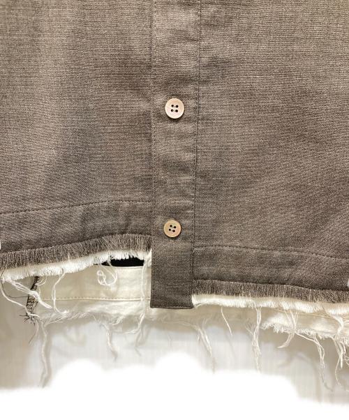 MAISON SPECIAL（メゾンスペシャル）MAISON SPECIAL (メゾンスペシャル) Hand Stitch With Tie Short Length Shirt ブラウン サイズ:FREEの古着・服飾アイテム