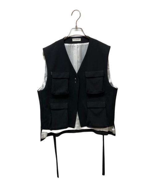 DICH HENDERSON（ディッチ ヘンダーソン）DICH HENDERSON (ディッチ ヘンダーソン) camembert vest ブラック サイズ:FREEの古着・服飾アイテム