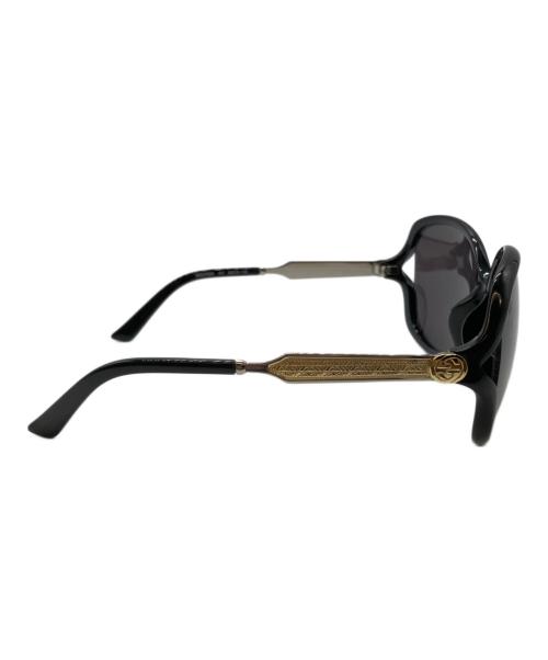 GUCCI（グッチ）GUCCI (グッチ) サングラス ブラック×ゴールド サイズ:62□15-130の古着・服飾アイテム