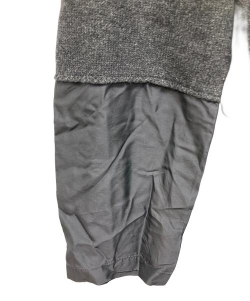 COMME des GARCONS HOMME PLUS（コムデギャルソンオムプリュス）COMME des GARCONS HOMME PLUS (コムデギャルソンオムプリュス) 90’S 袖切替ジップカーディガン グレー×ブラック サイズ:不明の古着・服飾アイテム
