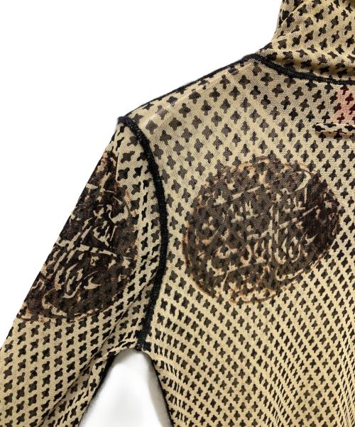 Jean Paul GAULTIER CLASSIQUE（ジャンポールゴルチエクラシック）Jean Paul GAULTIER CLASSIQUE (ジャンポールゴルチエクラシック) パワーネットハイネックカットソー ベージュ サイズ:Lの古着・服飾アイテム