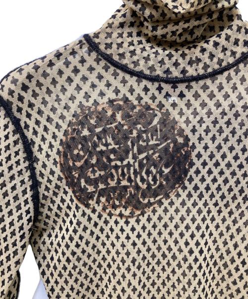 Jean Paul GAULTIER CLASSIQUE（ジャンポールゴルチエクラシック）Jean Paul GAULTIER CLASSIQUE (ジャンポールゴルチエクラシック) パワーネットハイネックカットソー ベージュ サイズ:Lの古着・服飾アイテム