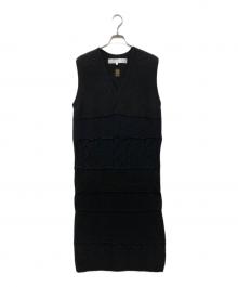 BATONER×TAO COMME des GARCONS（バトナ―×タオ コムデギャルソン）の古着「ノースリーブニットワンピース」｜ブラック