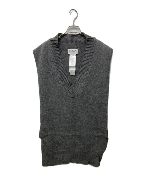 Maison Margiela（メゾンマルジェラ）Maison Margiela (メゾンマルジェラ) タバードニットベスト グレー サイズ:Sの古着・服飾アイテム