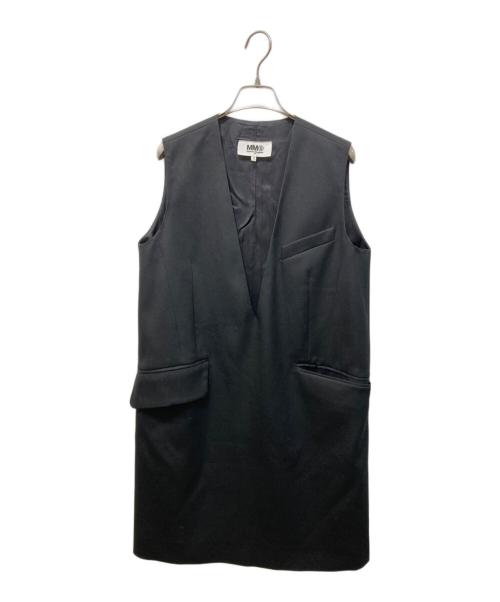 MM6 Maison Margiela（エムエムシックスメゾンマルジェラ）MM6 Maison Margiela (エムエムシックスメゾンマルジェラ) TWILLジャンパースカート ブラック サイズ:36の古着・服飾アイテム