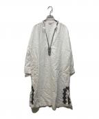 ARTS&SCIENCEアーツアンドサイエンス）の古着「刺繍リネンワンピース」｜ホワイト