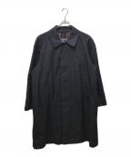 Burberry'sバーバリーズ）の古着「チェックライニングステンカラーコート」｜ネイビー