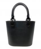Salvatore Ferragamoサルヴァトーレ フェラガモ）の古着「ラバーレザーハンドバッグ」｜ブラック