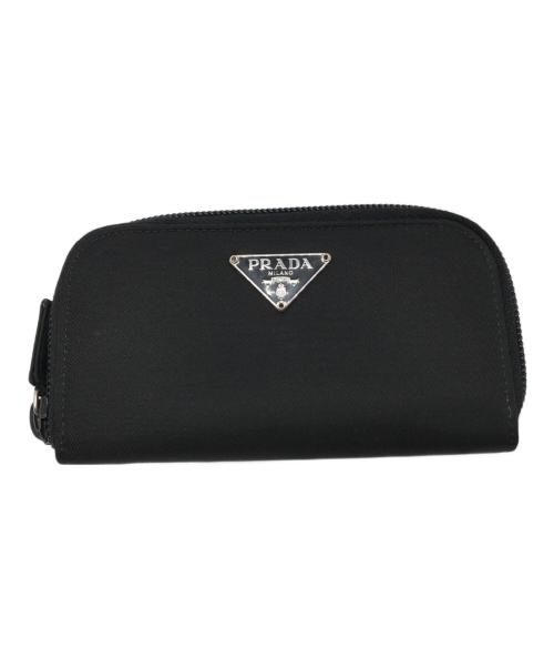 PRADA（プラダ）PRADA (プラダ) ラウンドファスナー6連キーケース ブラックの古着・服飾アイテム