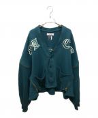 FACETASMファセッタズム）の古着「FACE ZIPPER CARDIGAN」｜ブルー