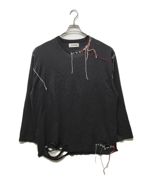 DISCOVERED（ディスカバード）DISCOVERED (ディスカバード) LOOPING DAMAGE CUTSEWN グレー サイズ:Mの古着・服飾アイテム