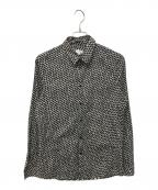 JIL SANDERジルサンダー）の古着「総柄シャツ」｜ブラック×ホワイト