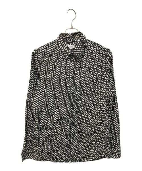 JIL SANDER（ジルサンダー）JIL SANDER (ジルサンダー) 総柄シャツ ブラック×ホワイト サイズ:40の古着・服飾アイテム