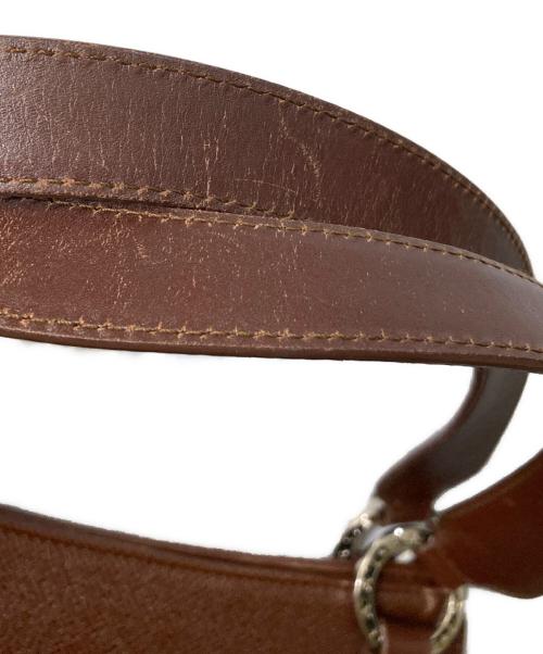 BVLGARI（ブルガリ）BVLGARI (ブルガリ) MAEBEA レザートートバッグ ブラウンの古着・服飾アイテム