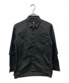 GROUND Yグラウンドワイ）の古着「レイヤードシャツ」｜ブラック