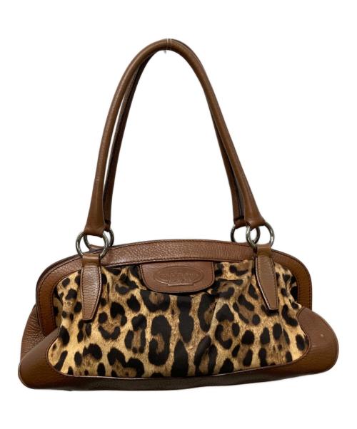 DOLCE & GABBANA（ドルチェ＆ガッバーナ）DOLCE & GABBANA (ドルチェ＆ガッバーナ) レオパード柄ハンドバッグ ブラウンの古着・服飾アイテム