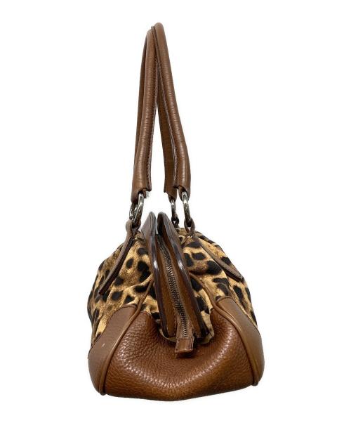 DOLCE & GABBANA（ドルチェ＆ガッバーナ）DOLCE & GABBANA (ドルチェ＆ガッバーナ) レオパード柄ハンドバッグ ブラウンの古着・服飾アイテム