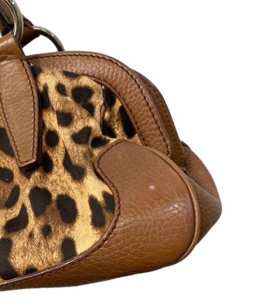 DOLCE & GABBANA（ドルチェ＆ガッバーナ）DOLCE & GABBANA (ドルチェ＆ガッバーナ) レオパード柄ハンドバッグ ブラウンの古着・服飾アイテム