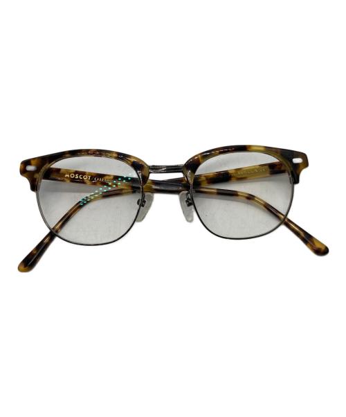 MOSCOT（モスコット）MOSCOT (モスコット) YUKEL ハーフリムサングラス ブラウン×イエロー サイズ:SIZE 48□22-150の古着・服飾アイテム